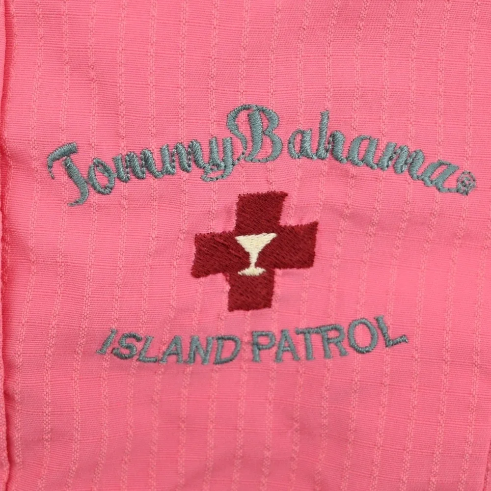 Tommy Bahama Island Patrol Swim Trunks Men L Cargo Hybrid Shorts Coral Pink